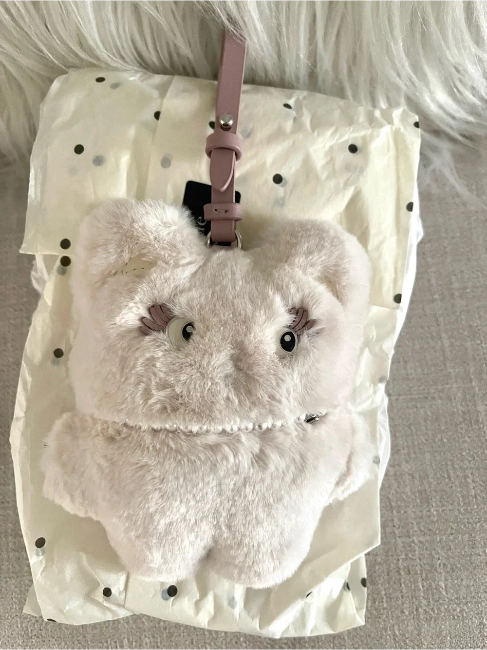 KATE SPADE MONSTER CLOVER CAT BAG CHARM